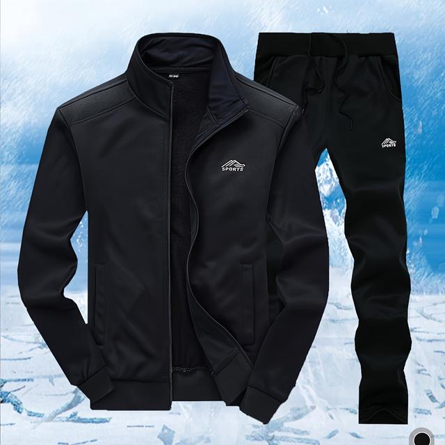 TEMU 남성 봄가을 캐주얼 스포츠 수트 트랙수트 자수 지퍼 재킷