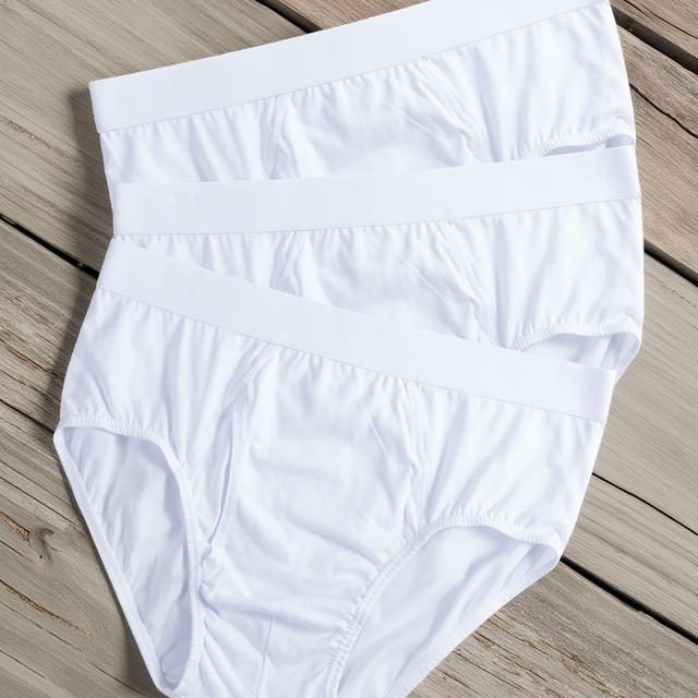 TEMU Set Of 3 Men's High-waisted Underwear, Breathable And High-quality, Soft And Comfortable, Designed To Avoid The Waist And Riding Up