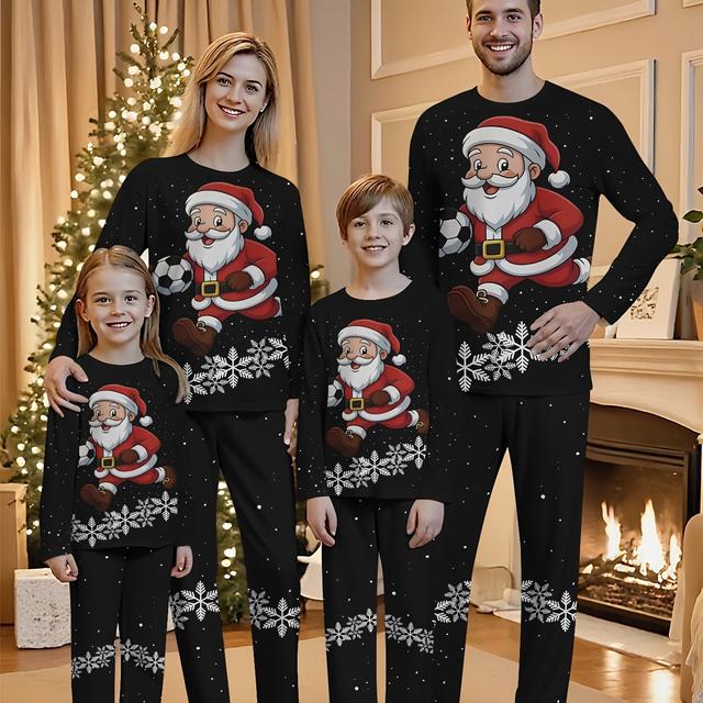 TEMU Navidad, conjuntos prácticos para en diversas ocasiones, reuniones familiares, cuello . Pijama de larga, conjunto de ropa para el hogar, conjunto de pijama, traje familiar de moda