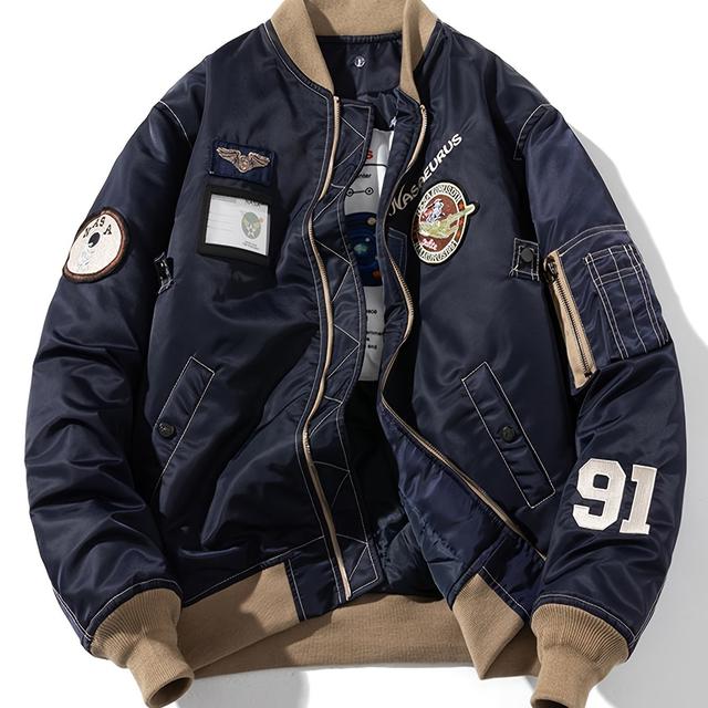 TEMU フライトジャケット メンズ 春秋冬 大きいサイズ MA-1ジャケット ライトジャケット ブルゾン ジャンパー ミリタリー アウター パーカー スタジャン 春 秋 冬 防風 防寒 アウター スト 登山 釣り キャンプ 通勤などに適用