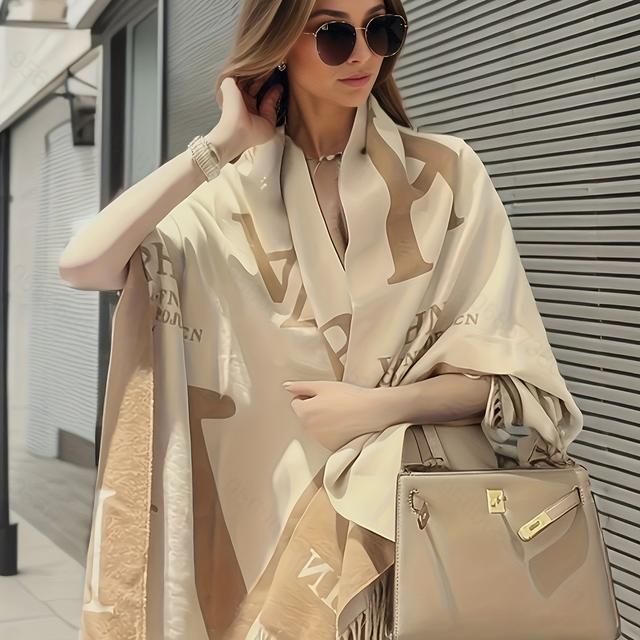 TEMU Plus Size, Plus Size - Fringe Warm Shawl Coat