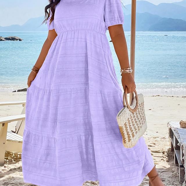 TEMU Freizeit-Kleid in großen Größen für den Urlaub