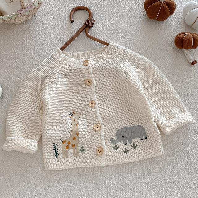 TEMU 's Winter Cardigan Sweater Jacket - Cute & Giraffe Animal Print Collar, Soft Warm Long Sleeve Coat &, Machine Washable (no Zippers/buttons) - Fall & Winter Clothing