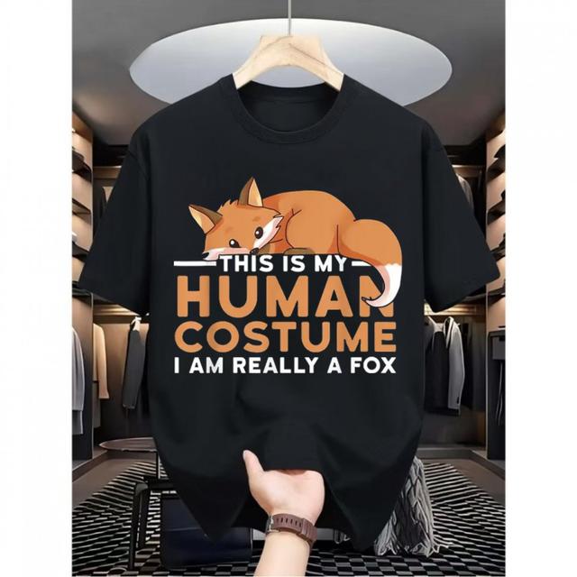 TEMU Camiseta de Manga Corta Estilo Coreano para Hombres, Moda Americana, Tela Transpirable para un Uso