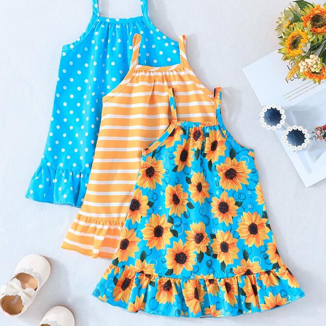 TEMU Ensemble Pièces Robe Décontractée à Bretelles pour Filles pour l'Été