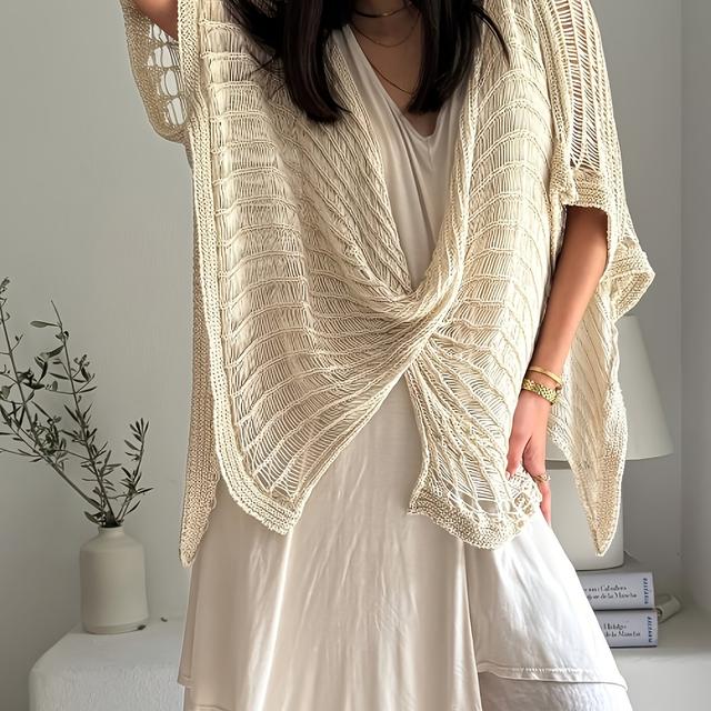 TEMU Hochwertiger Damenmode-Schalpullover Nian Nian