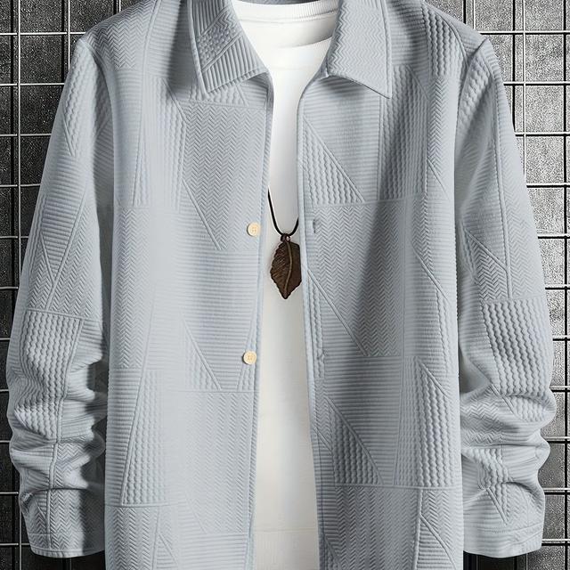 TEMU Cross-border Men's Fashion Casual Shirt Jacket