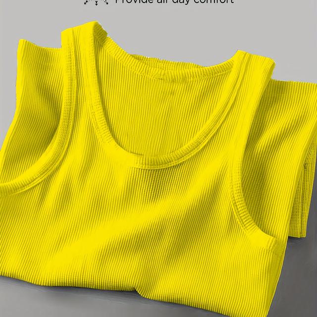 TEMU Men' Color Round Neck Tank Top