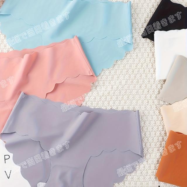 TEMU 女性用ビスコースシームレスワンピース三角ブリーフ6点セット、中腰快適フィット、ローカル配達対応！ガーリーなデザインはシンプルで日常通勤や自宅に最適