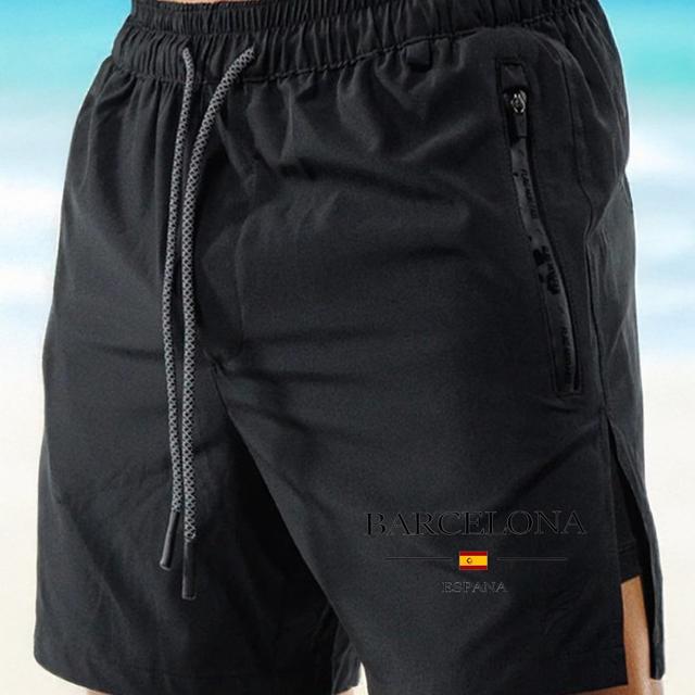 TEMU กางเกงขาสั้นแฟชั่นฤดูร้อนพิมพ์ลาย 2-In-1 สำหรับผู้ชาย ระบายอากาศได้ดี มีเชือกผูก เหมาะสำหรับฝึกซ้อม ฟิตเนส กลยุทธ์ บ็อกซิ่ง วิ่ง กิจกรรมกลางแจ้งลำลอง แห้งเร็ว และมีกระเป๋าซิป