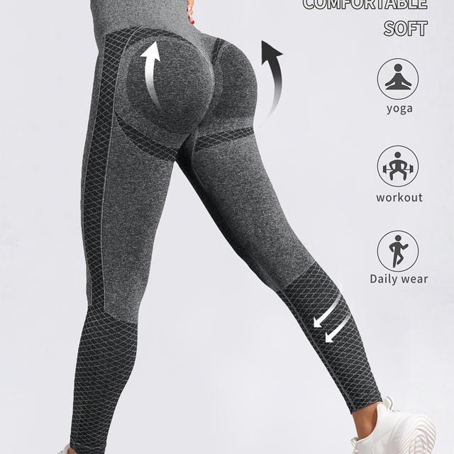 TEMU High Waist Butt Lifting Yoga Pants For Women - Seamless Fit, Comfortable And Stylish, For Sports