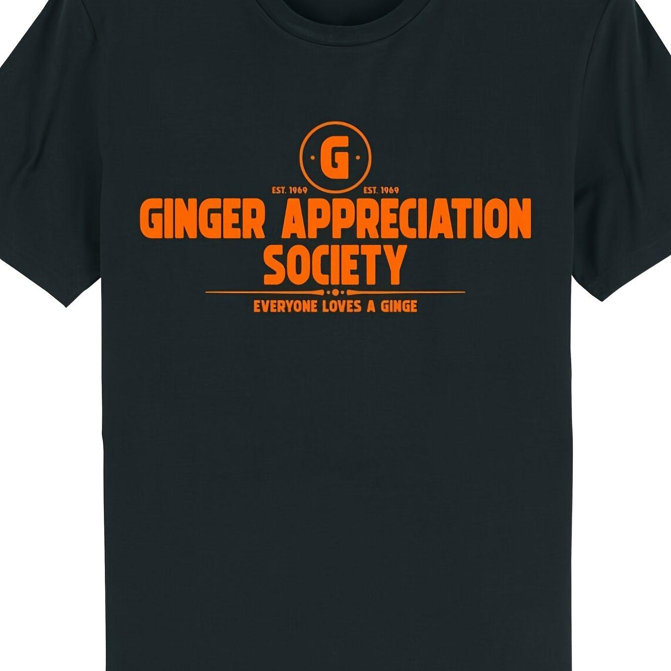 TEMU Men's For & Ginger Hair Fans T-shirt - Soft Breathable Casual Crew Neck Tee Suitable For Redheads & Ginger Hair Owners