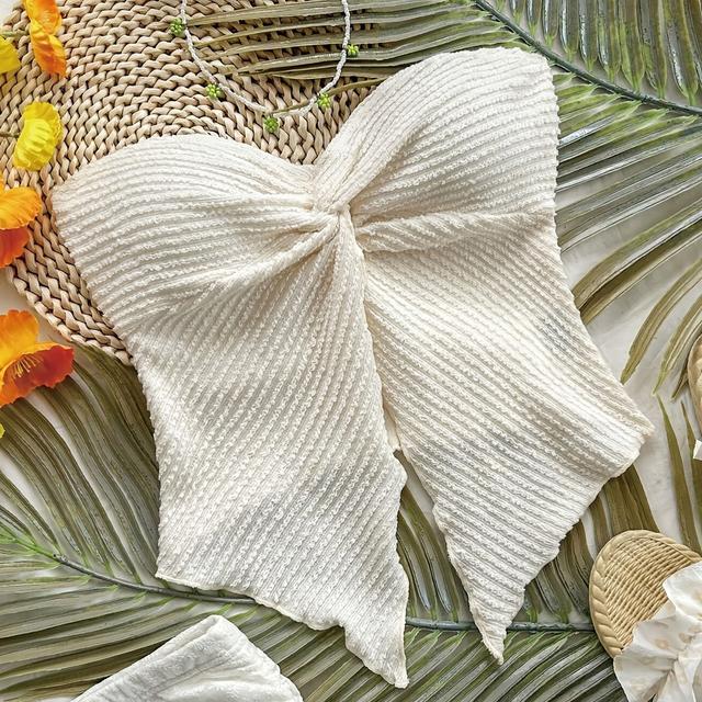 TEMU 1 pièce Débardeur asymétrique à texture avec devant, style vacances pour femme