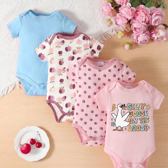 TEMU Mameluco de algodón para bebé (4 estilos disponibles) - Se envía uno al . Suave y transpirable. Adecuado para bebés niños y niñas, de recién nacido de color liso. Perfecto para exteriores