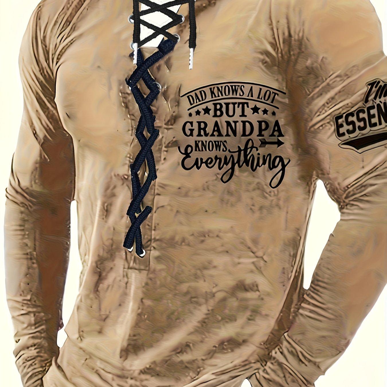 TEMU Herren Vintage Freizeit Langarm Rundhals Henley Shirt
