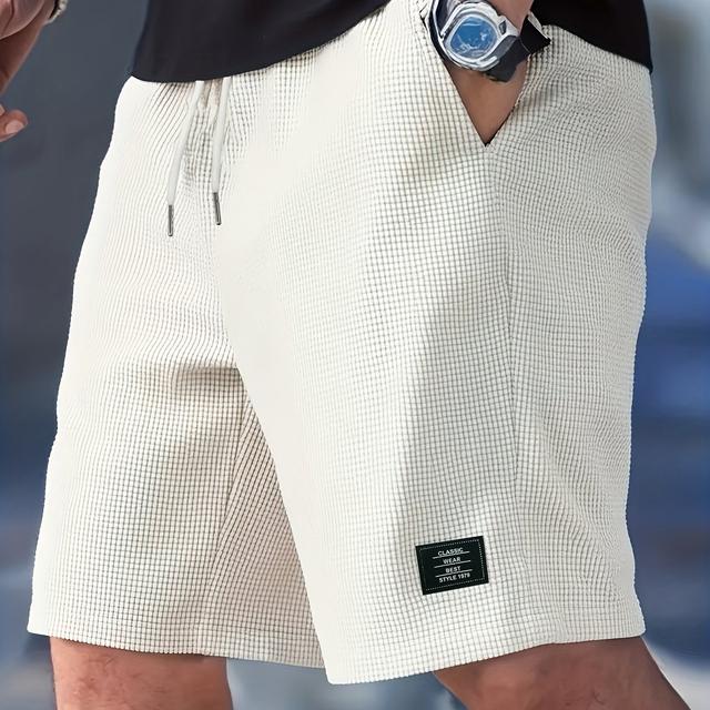 TEMU Men's Casual Shorts In European And , Fashionable Corduroy Sports Beach Shorts.