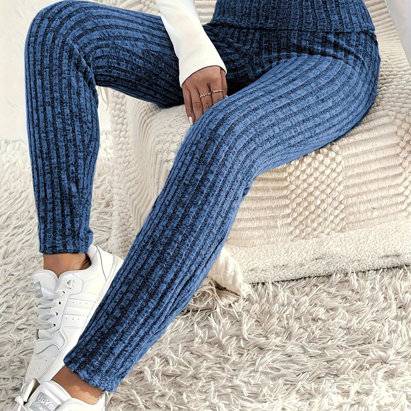 TEMU Plus Size - Plus Size - Plus-size Solid Color High-waisted Leggings, Versatile And Fitted Everyday Stretchy Bottoms