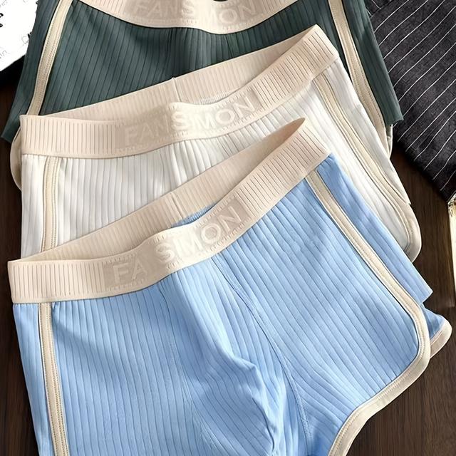 TEMU 4pcs Of Men's Shortscomfortable, Soft, Breathable, Letter Print, Men's Briefs