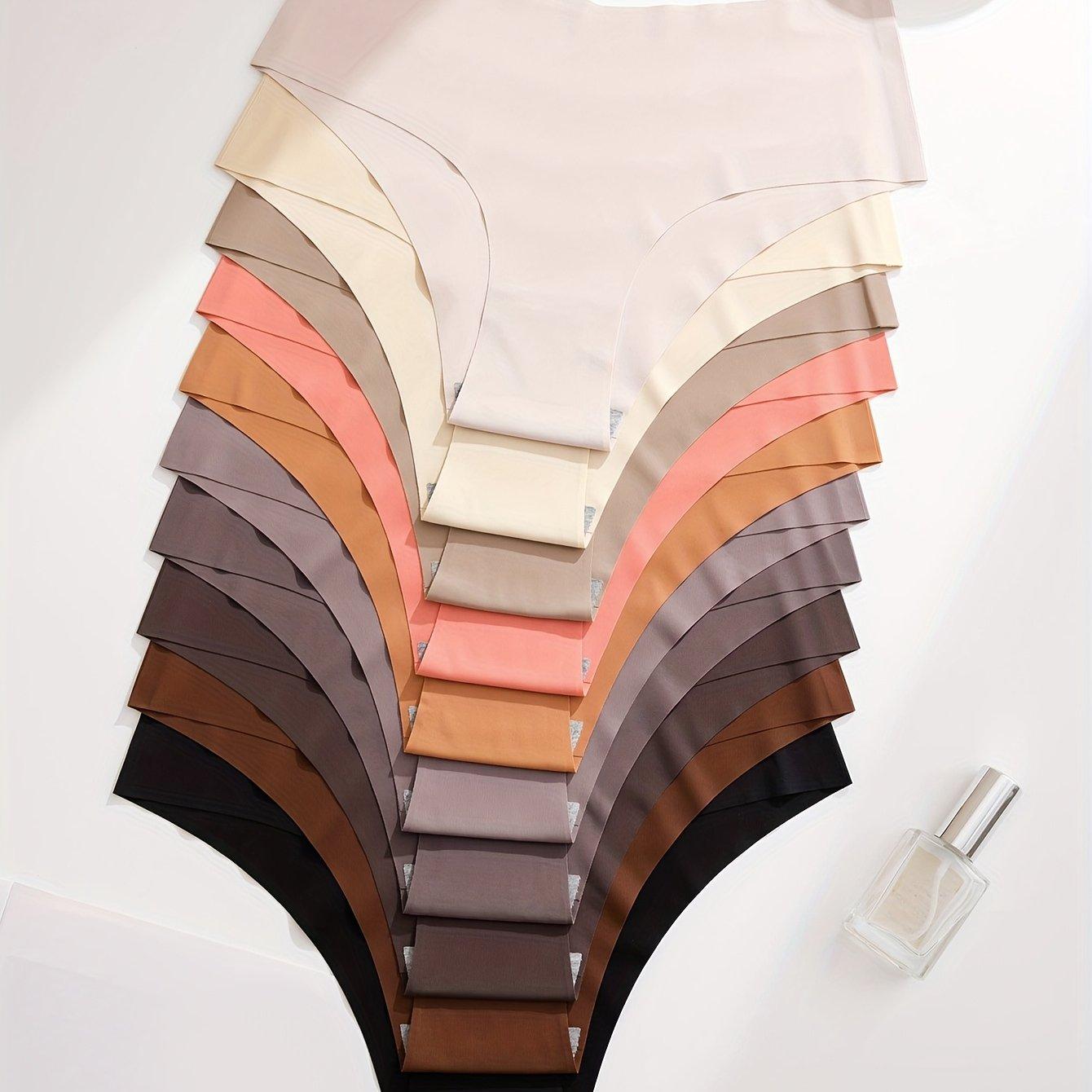 TEMU 10pcs Triangle Underwear, Adhesive Mid-waist Triangle Underwear 10pcs, Hipster