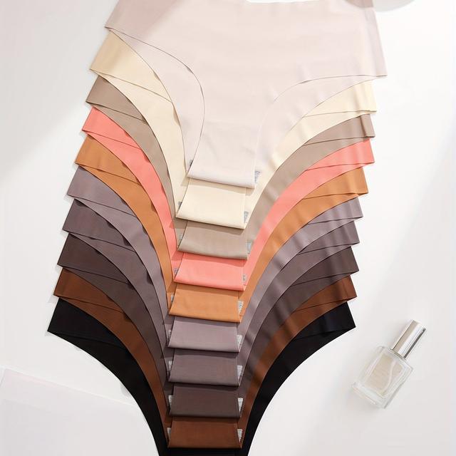 TEMU 10pcs Triangle Underwear, Adhesive Mid-waist Triangle Underwear 10pcs, Hipster