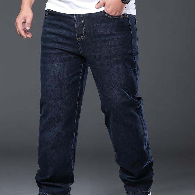 TEMU Herren Jeans in großen Größen, dehnbare Slim-Fit Jeans, bequeme Freizeithose, multifunktionale Business-Hose für Herren, Jeans für Übergewichtige, Jeans in Extra Large, Plus Size Jeans