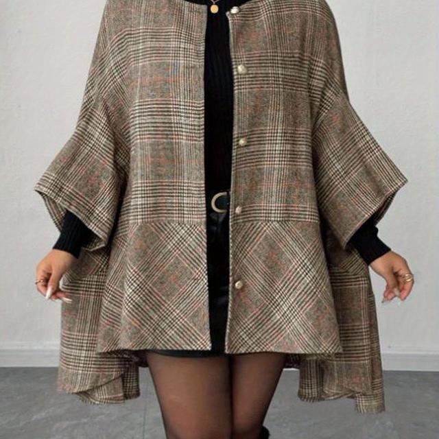 TEMU Plus Size, Autumn/winter New Plus Size Women's Casual Button-up Jacket