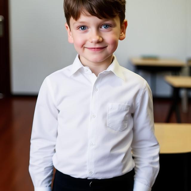 TEMU Back-to- Young Boy's Classic Formal Pocket White Shirt, Suitable For All - School Performances, Parties, Weddings, Events, Etc.