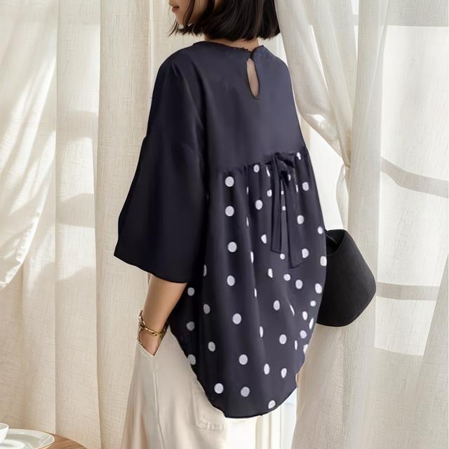 TEMU レディース 半袖Tシャツ、、スリーブ、背面にくり抜きデザイン、ボタン留め、の切り替えが施されたルーズなトップス、シャツ。通勤、旅行、夏のファッションアイテムとして最適。