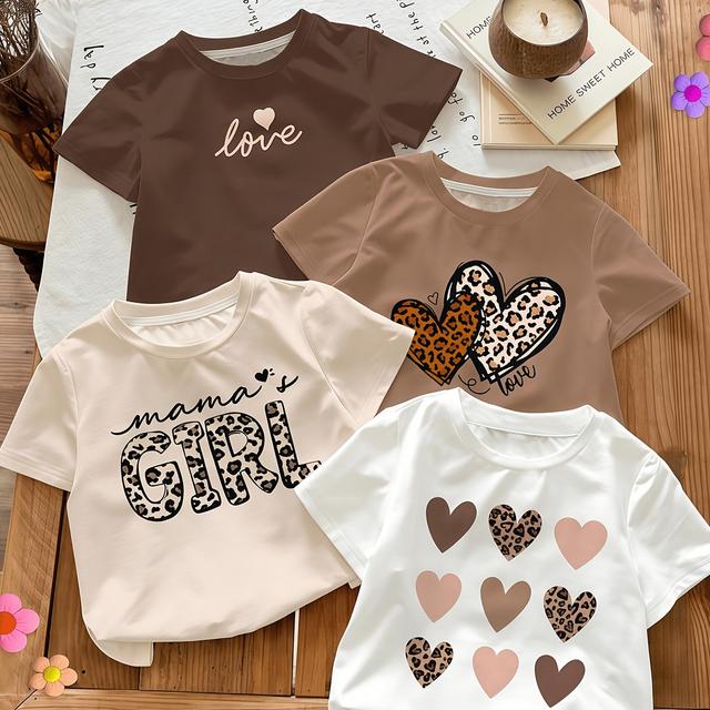 TEMU Send 1pc From , Summer T-shirts-daily And Festive Party Knitted Tops-comfortable Round Neck T-shirts-birthday Or School Uniforms-professional Shirts, Fun Pattern T-shirts, Outdoor Styles