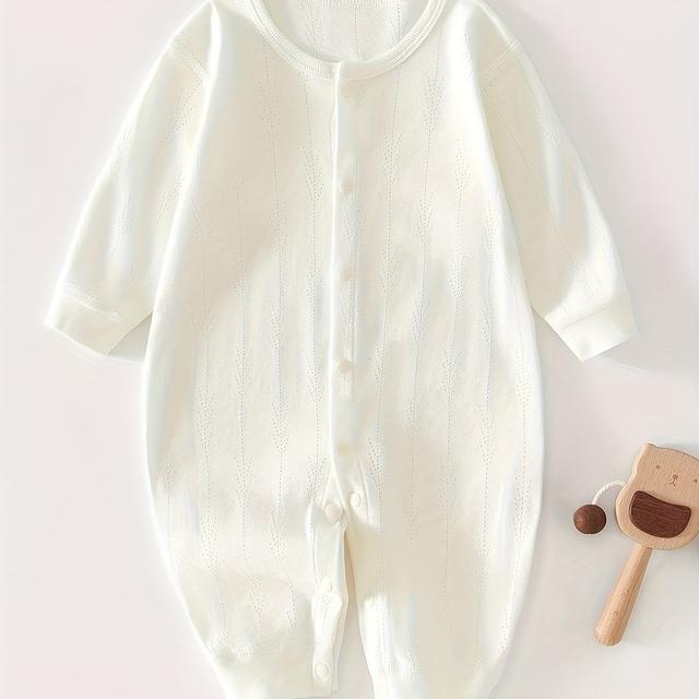 TEMU Baby Onesies Cotton Micro Elastic Breathable Newborn Clothes Ha Clothes, Baby Onesies Machine Washable, Maternity Gifts, Children's Gifts, Perfect For Outdoor
