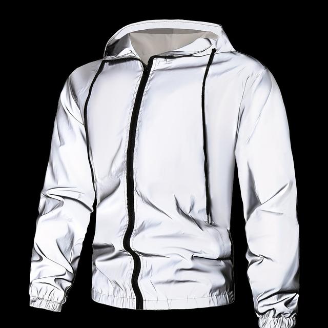 TEMU Herbst- und Frühlingsjacke für Herren – Winddichte, lässige Outdoor-Kapuzenjacke mit Kapuze für Nachtfahrten