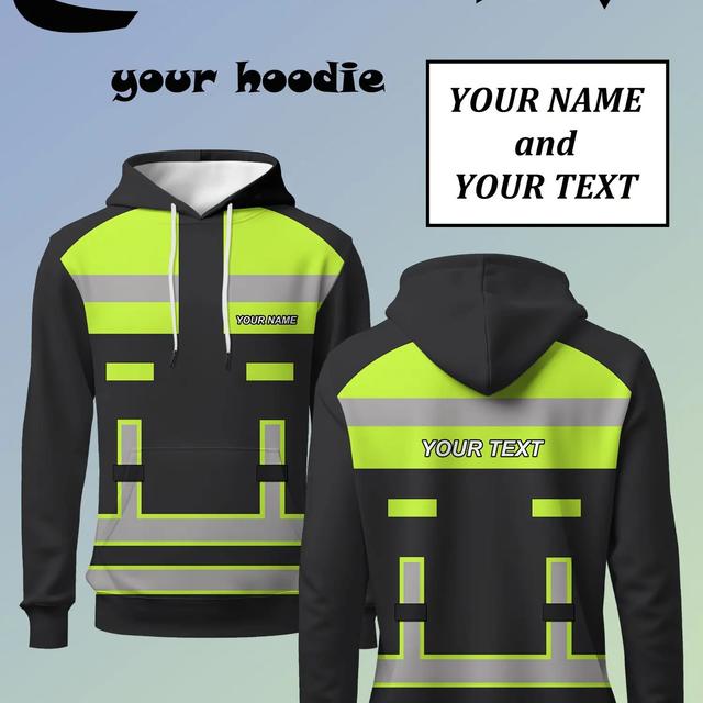 TEMU Custom Men's Hoodie - Personalized Name/text Printing, Minimalist Color , Comfortable Fabric, Breathable Hood For Casual Wear