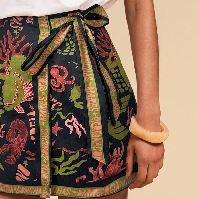 TEMU Tropische oceaanprint wrap jurk voor dames: een zomerse strandoutfit voor dames, elegante zomerjurk voor vakantie.