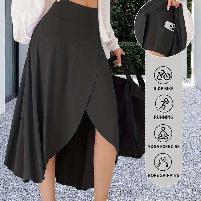 TEMU Damen 2-in-1 Hose, mit -Shorts, geeignet für Multi-Szenen Sportröcke und Hosen zum Laufen, für Freizeit und Meditation