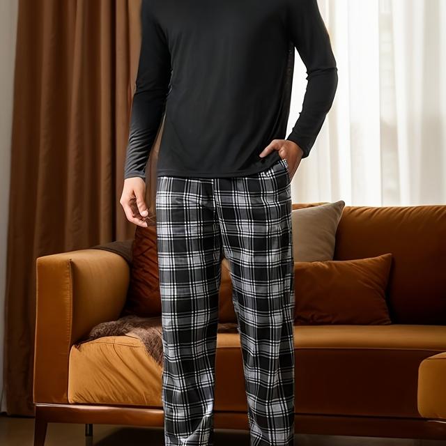 TEMU Ck03 Men's Casual Print Loungewear Pants, Sleepwear