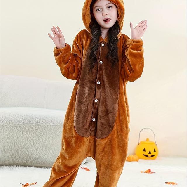 TEMU Children's Bodysuit, Animal Hooded Romper, Suitable For Autumn/winter Crawling Outfits