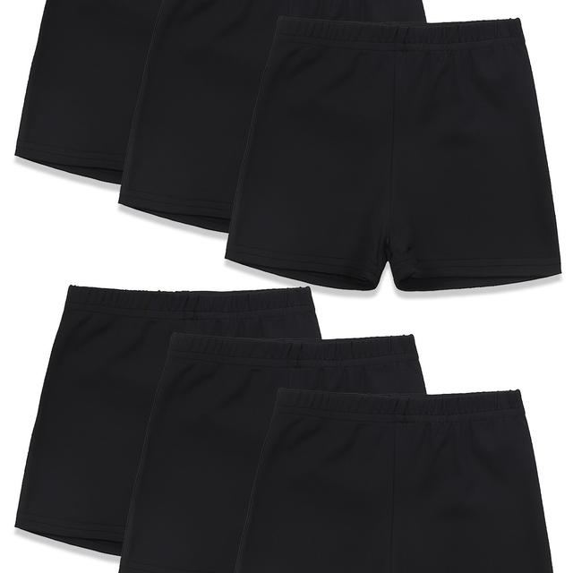 TEMU 6er-Pack Einfarbige Mädchen-Shorts, Kinder-Sommerhose Dünne Sicherheitshose, Dreiviertel-Leggings Dünne Sicherheitsshorts