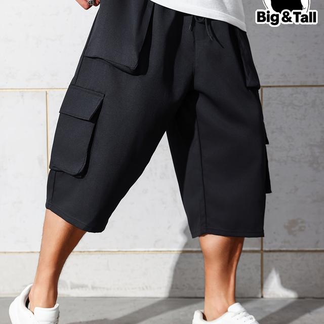 TEMU Pantalon Capri Cargo pour Hommes Grande Taille, TAILLE PLUS