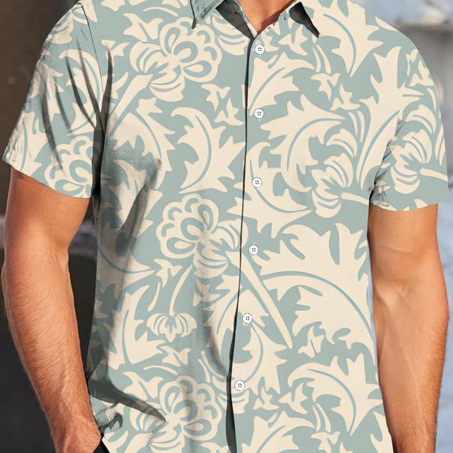 TEMU Men's Casual Regular Fit Short Sleeve Shirt For Prom, Party, Dinner