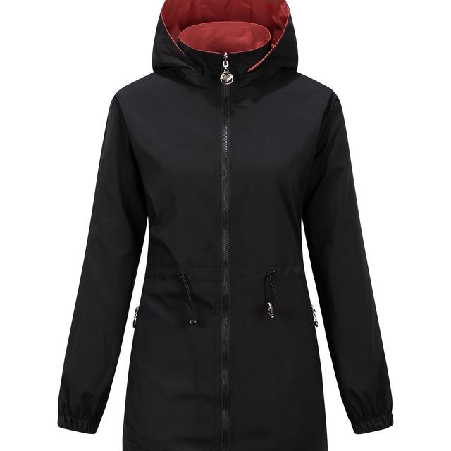 TEMU Women's Spring And Autumn Reversible Trench Coat, Fashionable And Casual Jacket, Trendy For Middle-aged Ladies.