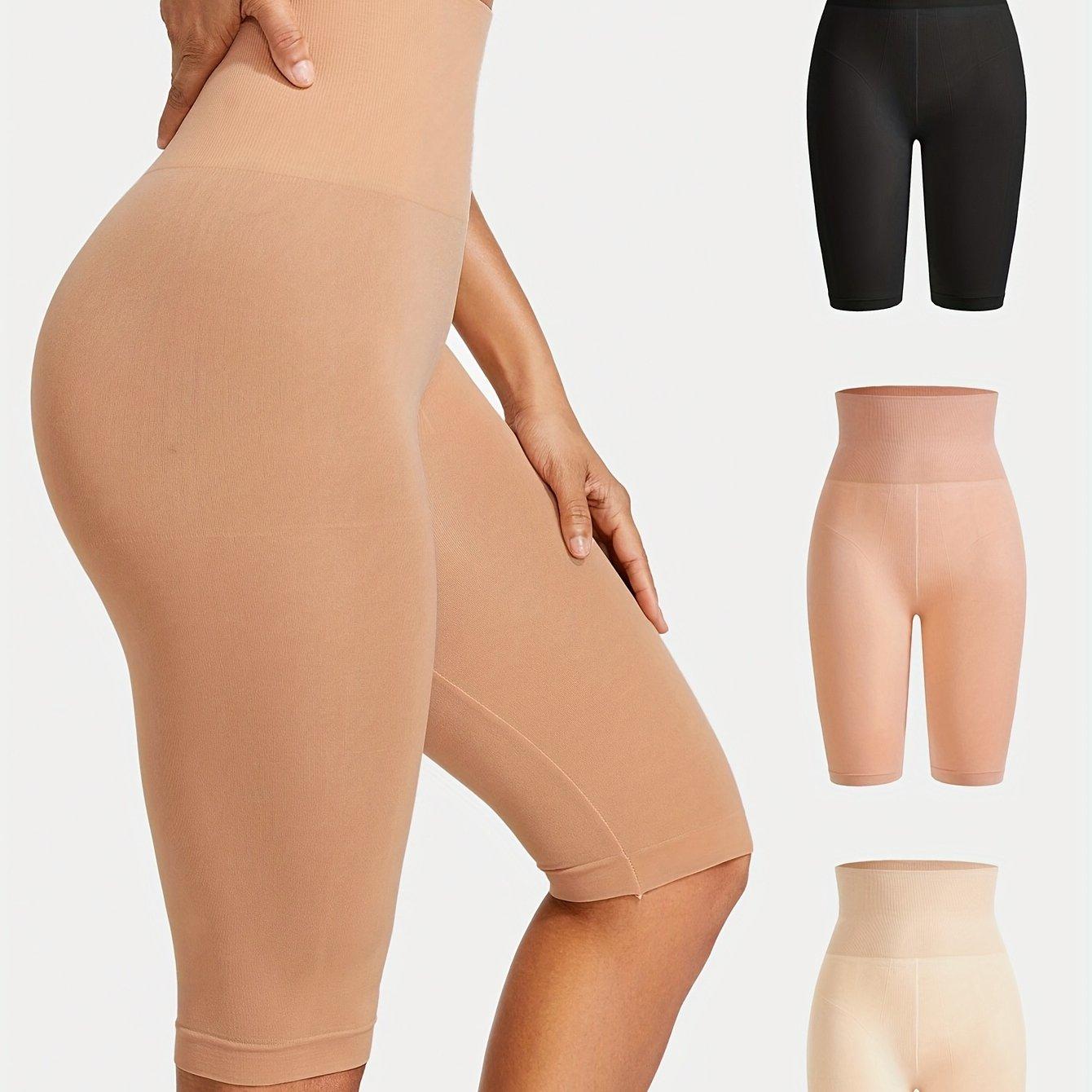 TEMU Lot de 3 shorts gainants taille haute pour femme, couture, du ventre, -fesses, hanches, -, couche de base pour le yoga et , peut porté vêtement de dessus
