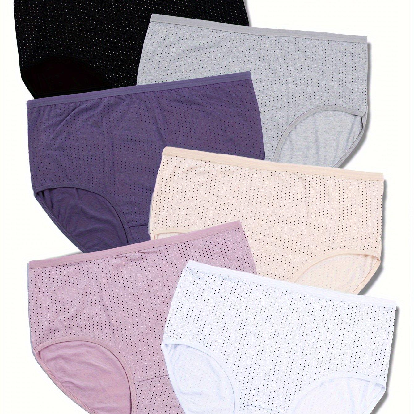 TEMU Lot de 6 Sous-vêtements Femme Grande Taille à Style Simple