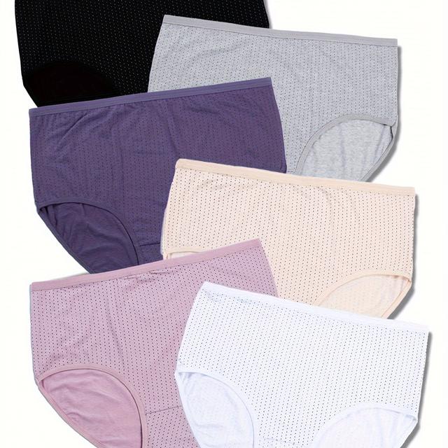 TEMU Lot de 6 Sous-vêtements Femme Grande Taille à Style Simple