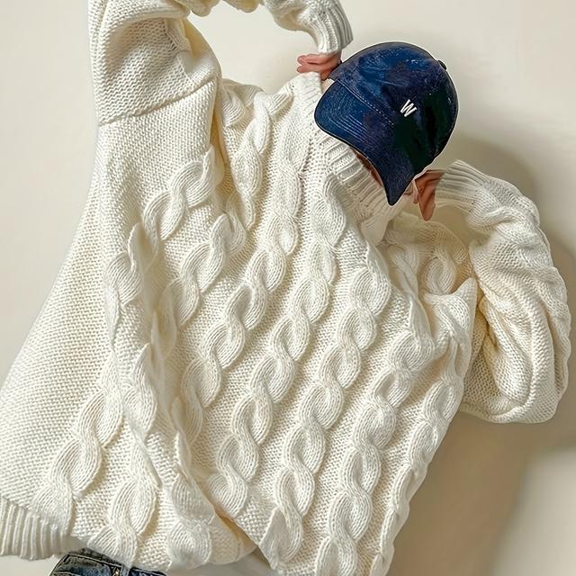 TEMU Suéter de hombre oversized de moda, talla grande