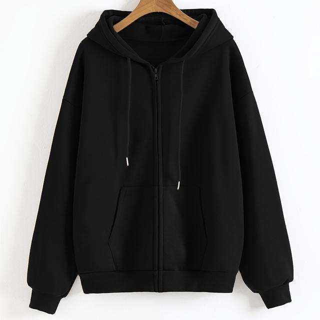 TEMU Chaqueta con Capucha Casual para Mujer con Cremallera y Bolsillos - Poliéster , Cordón Ajustable, Perfecta para Uso /Invierno y Actividades al Aire Libre, Chaqueta con Capucha