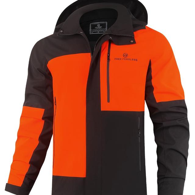 TEMU Férfi Színblokkos Kabát | Kapucnis, Normál Szabású, Hosszú Ujjú, Egysoros Gombolás, Cipzáras Záródás, Zseb Részletek, Alkalmas Kalandokhoz és Mindennapi Alkalmi Viselethez