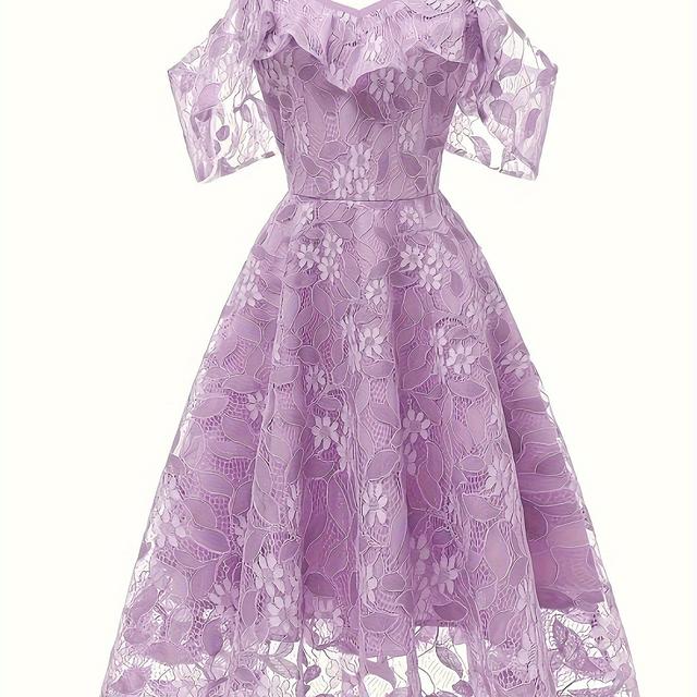 TEMU Plus Size, Plus Size Women' Color Lace Camisole Dress