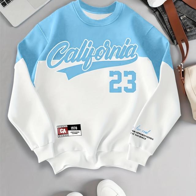 TEMU Men's Casual Long Sleeve Round Neck Pullover With Chest & Sleeve Print - Soft Comfortable Relaxed Fit Sweatshirt, Machine Washable Sweater For Fall Winter Layering, Casual Outfits & Casual Attire