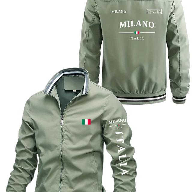 TEMU 's Stylish Striped Baseball Jacket, A Comfortable High-quality Collared Sports Casual Jacket In A Style For , Featuring Multiple Pockets And A Lightweight Design, Spring And Autumn