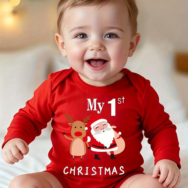 TEMU Meine erste Weihnachts-Babydecke mit Rentier-Muster, geeignet für alle Jahreszeiten, ein perfektes Geschenk für Neugeborene, für Draußen